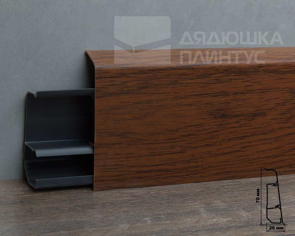 Плинтус ПВХ Волшебная палочка 70мм Home 2,2м 7039