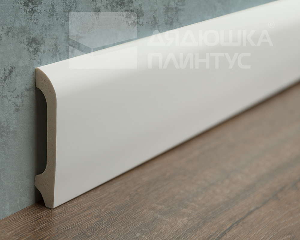 Плинтус из полистирола высокой плотности Волшебная палочка MSPOL 107 80*14*2000 Белый под покраску
