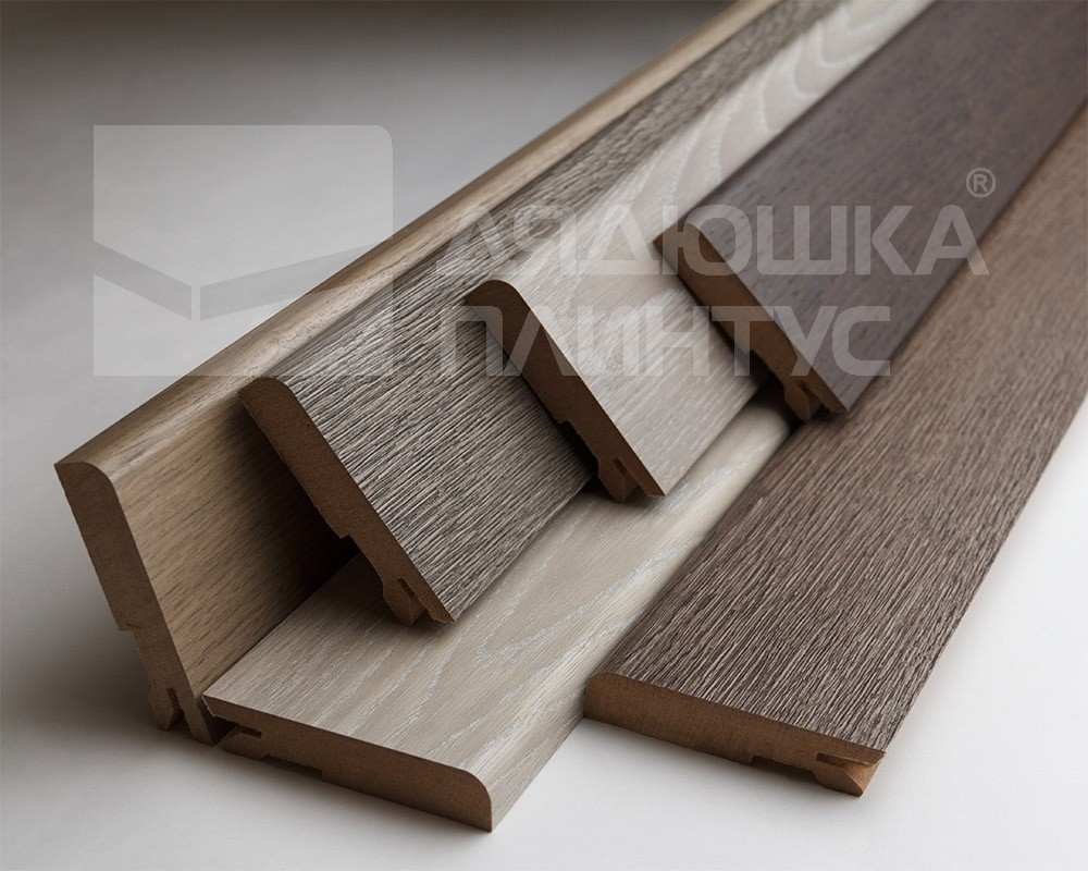 Плинтус МДФ Лука Пл 100-1МДФ.2700.Point line 24013 Дуб серый