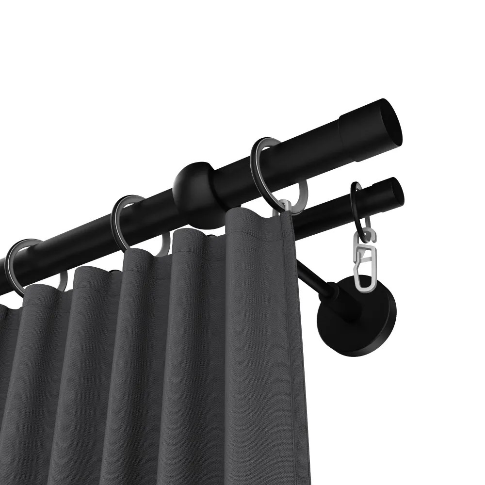 Карниз двухрядный кованый УЮТ D25мм 1,6м Черный