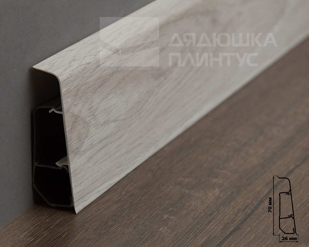 Плинтус ПВХ Волшебная палочка 70мм Home 2,2м 7030