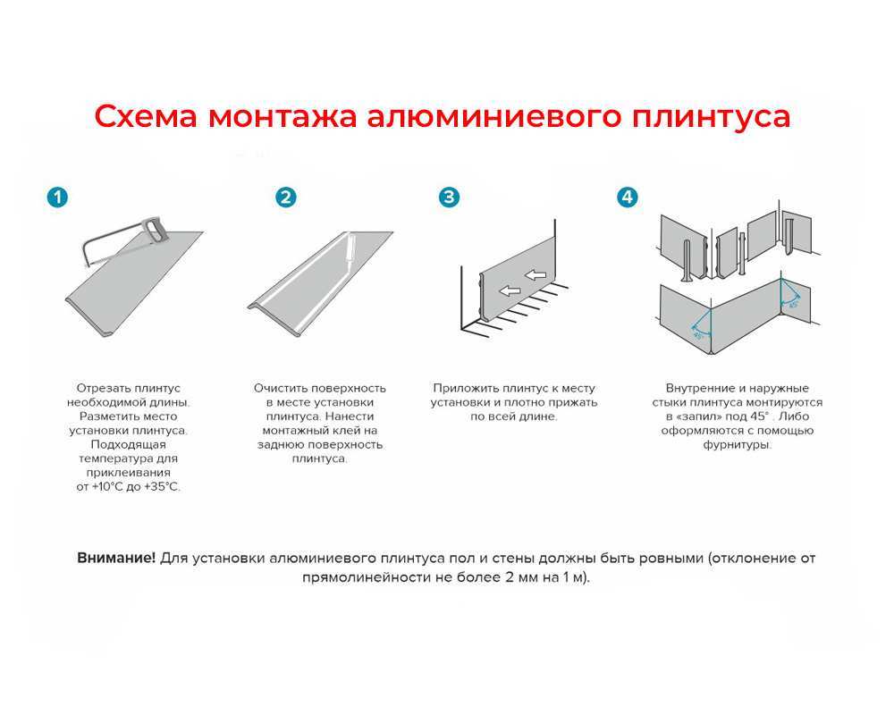 Плинтус алюминиевый Волшебная палочка 100 мм 3,0 м Серебро матовое