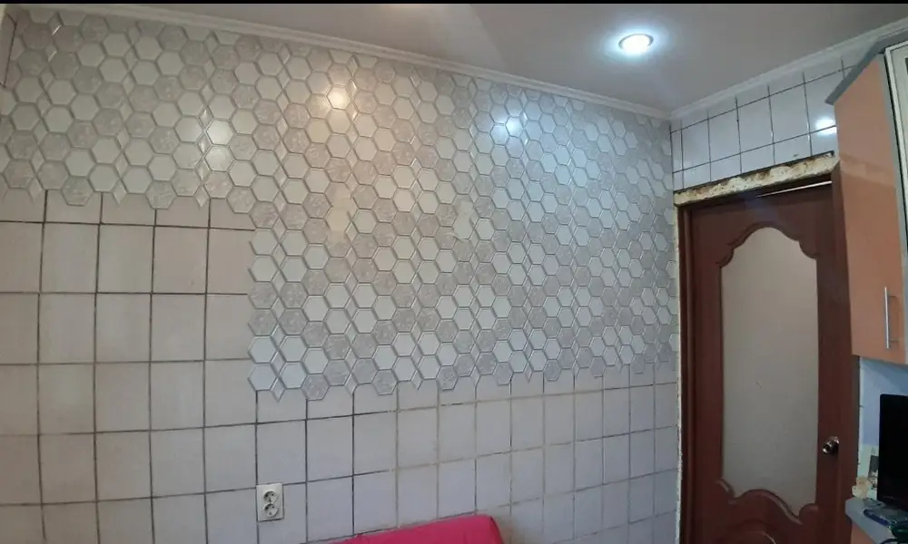 Панель ПВХ ГРЕЙС 973*492 10шт/уп Шестигранник Хмари. Цена указана за 4,8 м²