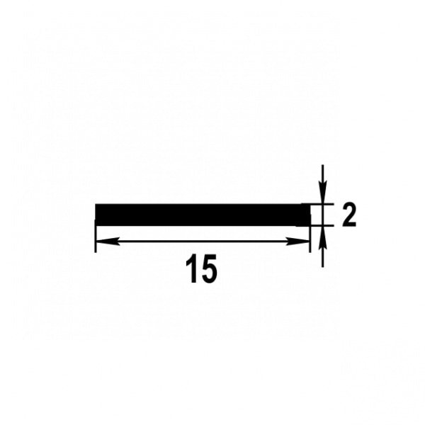 Штанга плоская 15 мм ШПл 06.2000.542л Шампань. Цена за 5 штук.