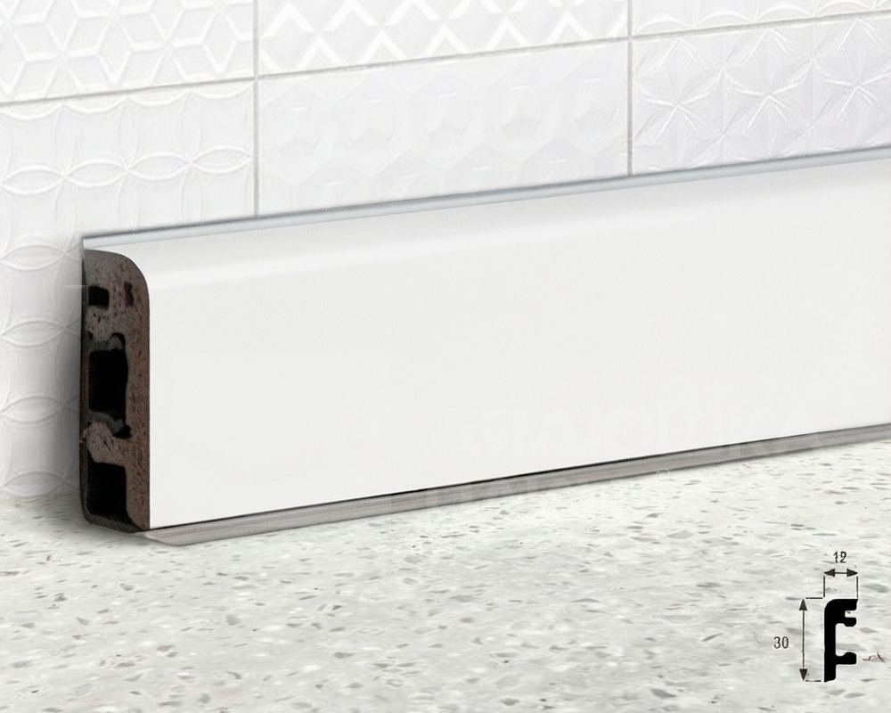 Кухонный плинтус Thermoplast AP630-1105 Белый глянец