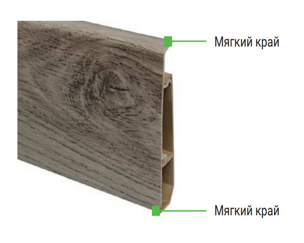 Плинтус ПВХ MAGIC STIСK 77мм 2,2 м MS08 Глэм