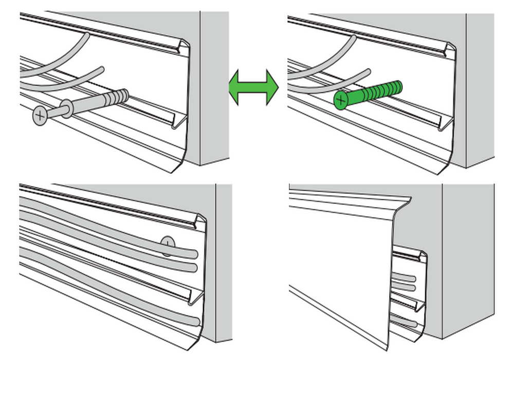 Плинтус ПВХ   MAGIC STIСK 77мм 2,2 м MS101 Граб