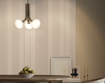 Стеновая панель Волшебная Палочка 103. 2700*120*12 мм Белая под покраску